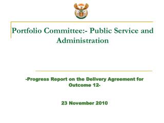 Portfolio Committee:- Public Service and Administration