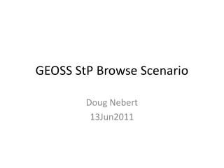 GEOSS StP Browse Scenario