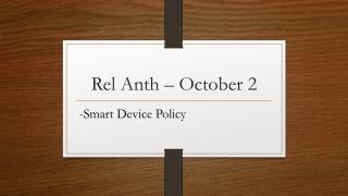Rel Anth – October 2