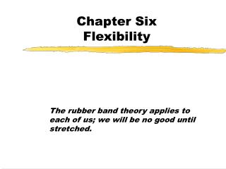 Chapter Six Flexibility