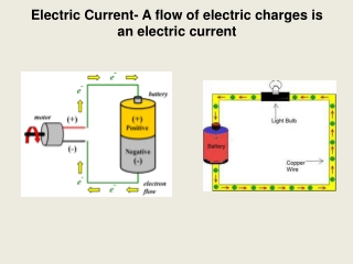 Electric Current- A flow of electric charges is an electric current