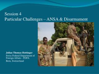 Session 4 Particular Challenges – ANSA &amp; Disarmament