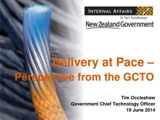 Delivery at Pace – Perspective from the GCTO