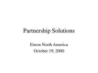 Partnership Solutions
