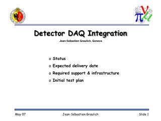 Detector DAQ Integration