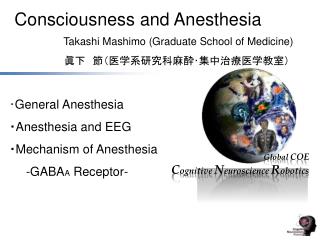 ･ General Anesthesia ・ Anesthesia and EEG ・ Mechanism of Anesthesia -GABA A Receptor-