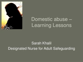 Domestic abuse – Learning Lessons