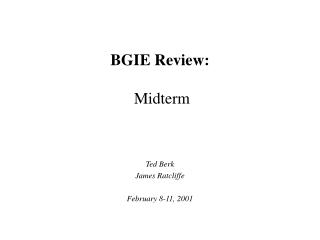 BGIE Review: Midterm