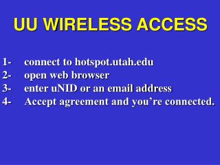 UU WIRELESS ACCESS