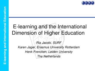 E-learning and the International Dimension of Higher Education