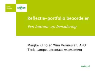 Reflectie-portfolio beoordelen