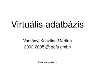 Virtuális adatbázis
