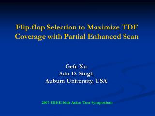 Flip-flop Selection to Maximize TDF Coverage with Partial Enhanced Scan