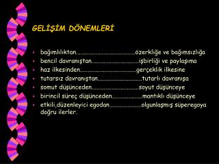 GELİŞİM DÖNEMLERİ