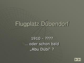 Flugplatz Dübendorf