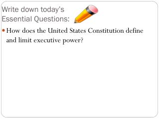 Write down today’s Essential Questions: