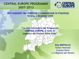 CENTRAL EUROPE PROGRAMME 2007-2013