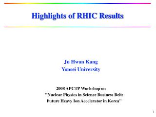 Highlights of RHIC Results