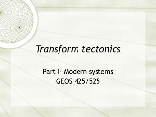 Transform tectonics