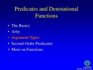 Predicates and Denotational Functions