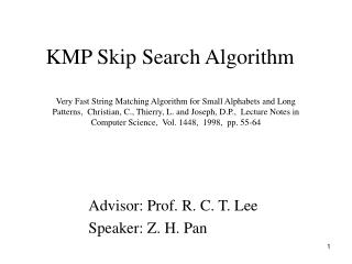 KMP Skip Search Algorithm