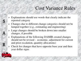 Cost Variance Rules