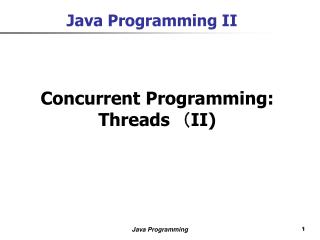 Java Programming II