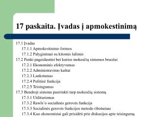 1 7 paskaita. Įvadas į apmokestinimą