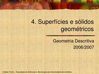 4. Superfícies e sólidos geométricos