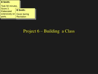 Project 6 – Building a Class