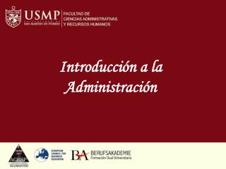 Introducción a la Administración