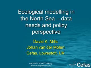 Ecological modelling in the North Sea – data needs and policy perspective