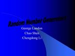 George Landon Chao Shen Chengdong Li