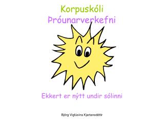 Korpuskóli Þróunarverkefni