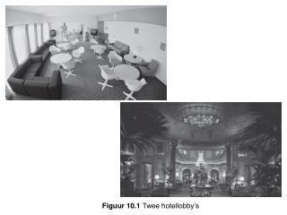 Figuur 10.1 Twee hotellobby’s