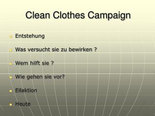 Clean Clothes Campaign