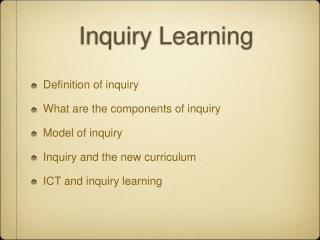 Inquiry Learning