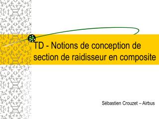 TD - Notions de conception de section de raidisseur en composite