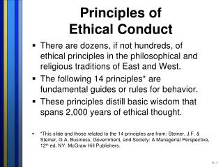 conduct ethical principles