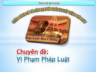 Chuyên đề : Vi Phạm Pháp Luật