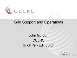 Grid Support and Operations