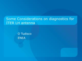 Some Considerations on diagnostics for ITER LH antenna