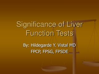 Significance of Liver Function Tests
