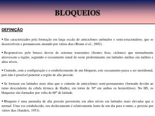 BLOQUEIOS