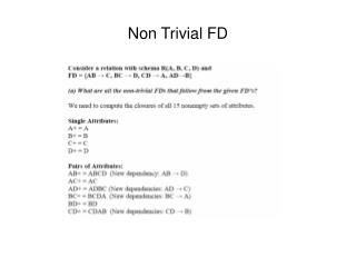 Non Trivial FD