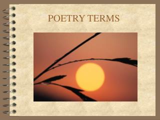 POETRY TERMS