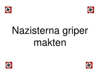 Nazisterna griper makten