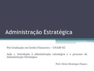 Administração Estratégica