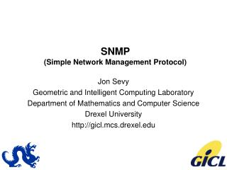 SNMP (Simple Network Management Protocol)