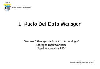 Il Ruolo Del Data Manager